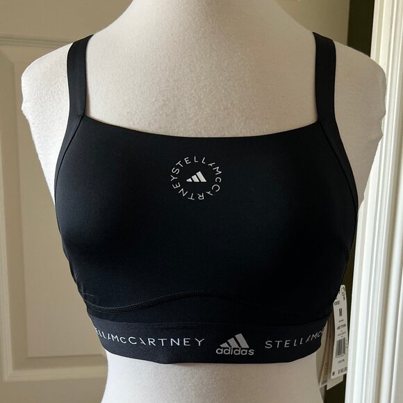 ADIDAS by STELLA McCARTNEY aSMC TPR Sports Bra in Black NEW Medium - Picture 2 of 8